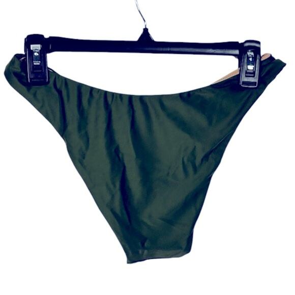 J. Crew Mid-Rise High Cut Leg Cheeky Bikini Swim Bottom Green Saffron BC125 NWT - Picture 10 of 12